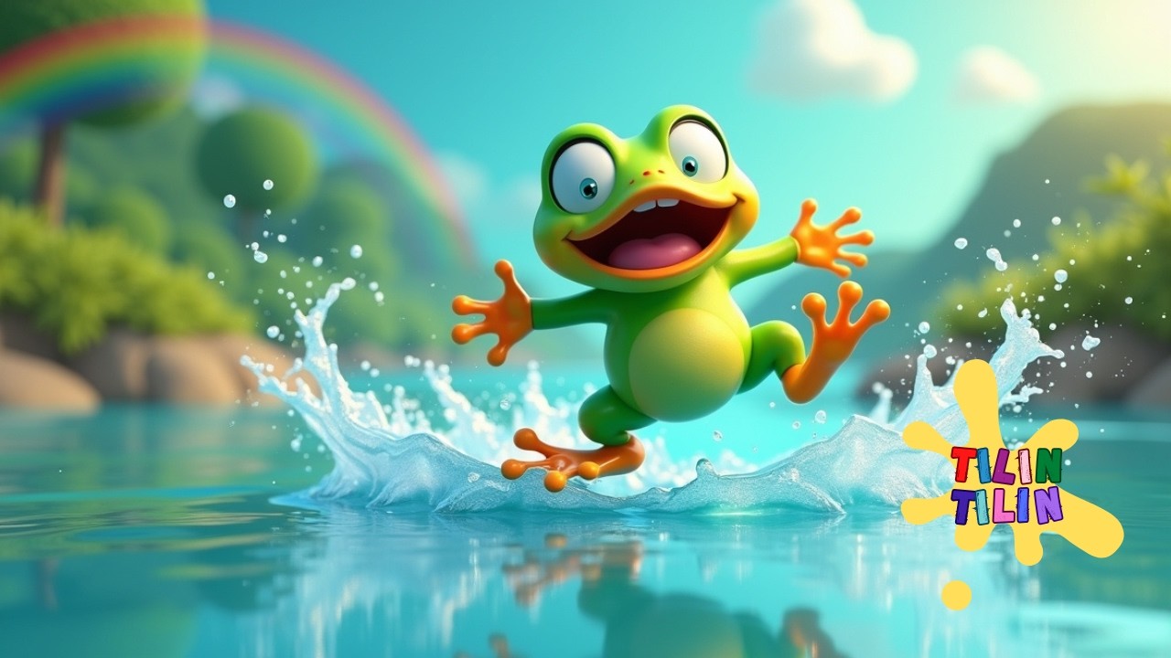 Rã Saltitante | Música Infantil Divertida para Crianças 🌈💧