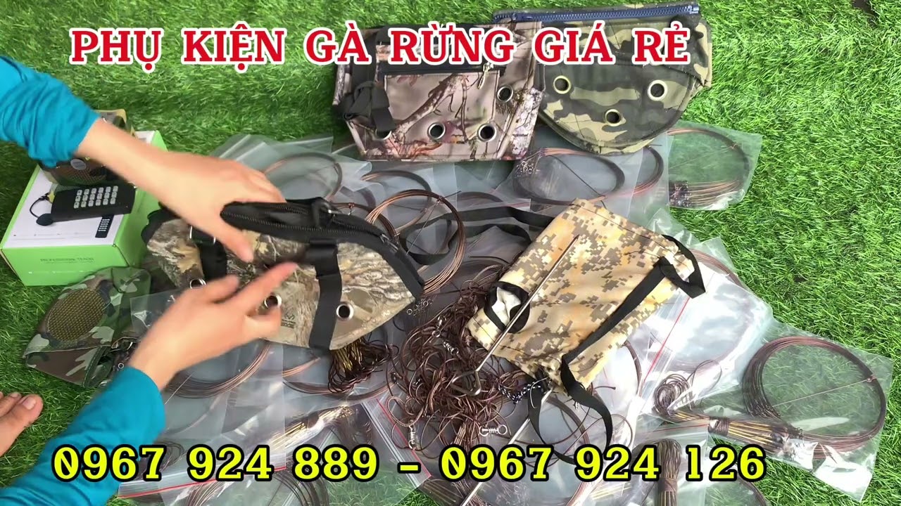Phụ kiện Gà Rừng Giá Rẻ mẫu mới 2026, Túi Gà mồi, Giò đa năng, Loa gọi Gà giá Rẻ.