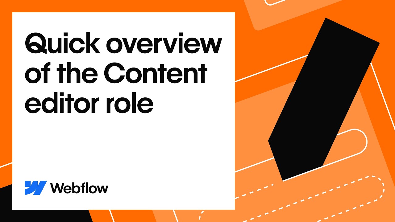 Quick overview of the Content editor role