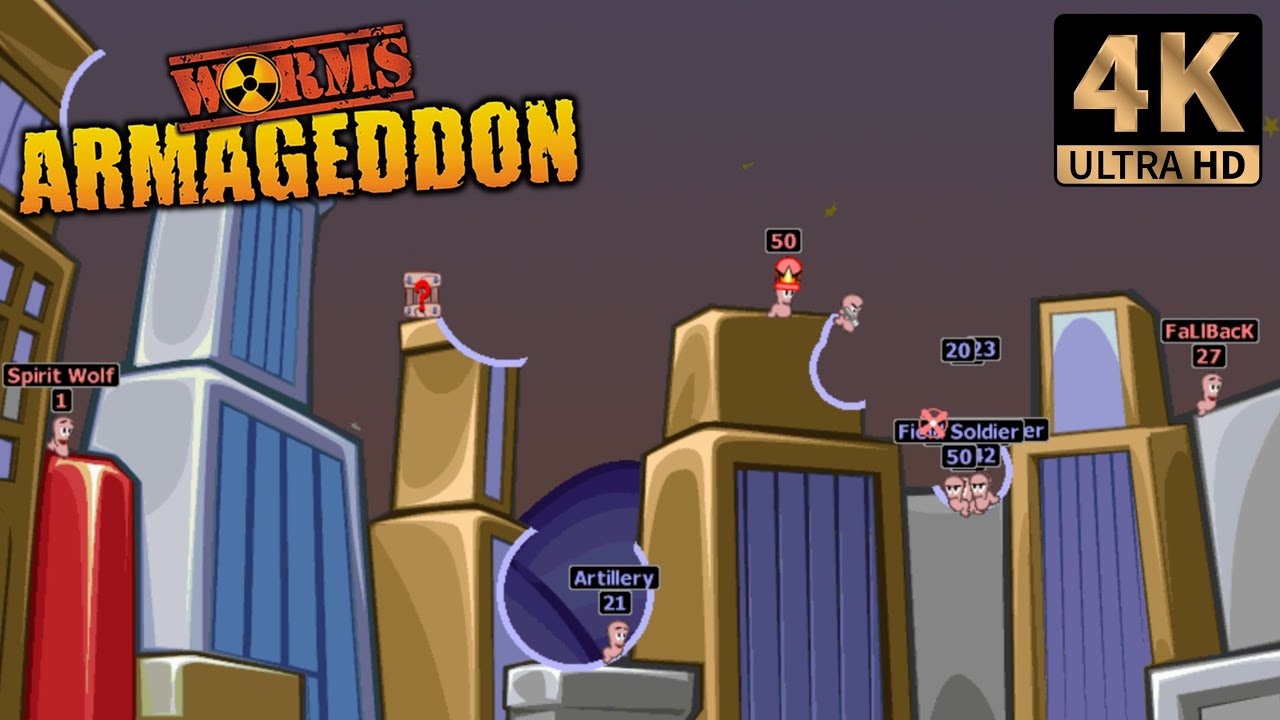 Worms Armageddon | Mission 24 - Countdown to Armageddon! | PC 4K