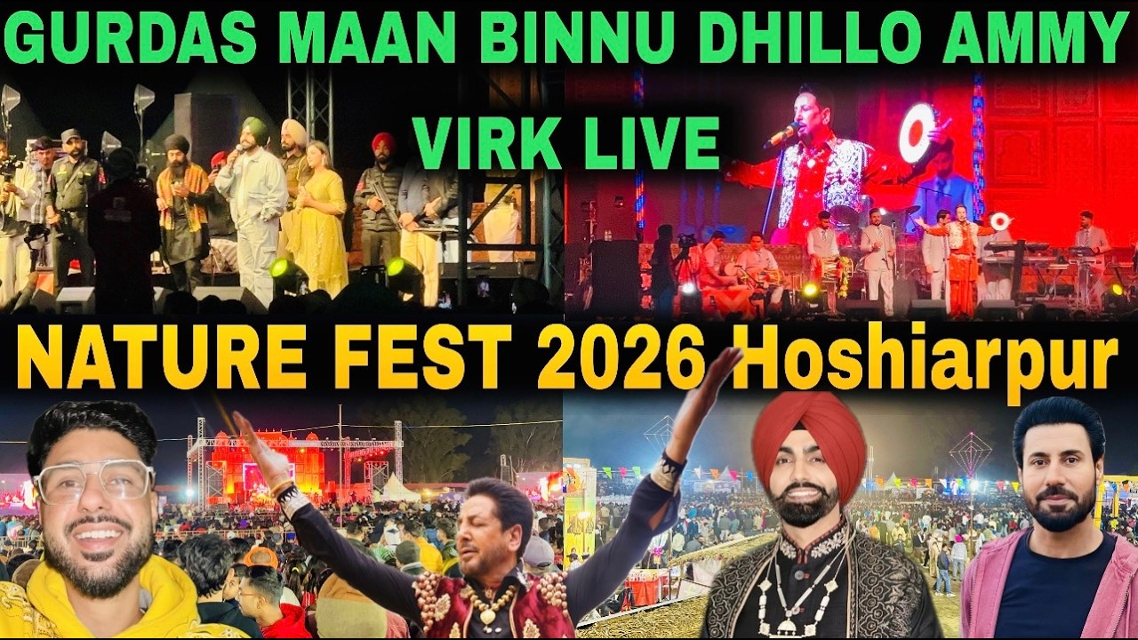 Gurdas maan live | Binnu dhillon & Ammy virk live 😍 Nature fest live 2026 🦚 Jass maan vlogs
