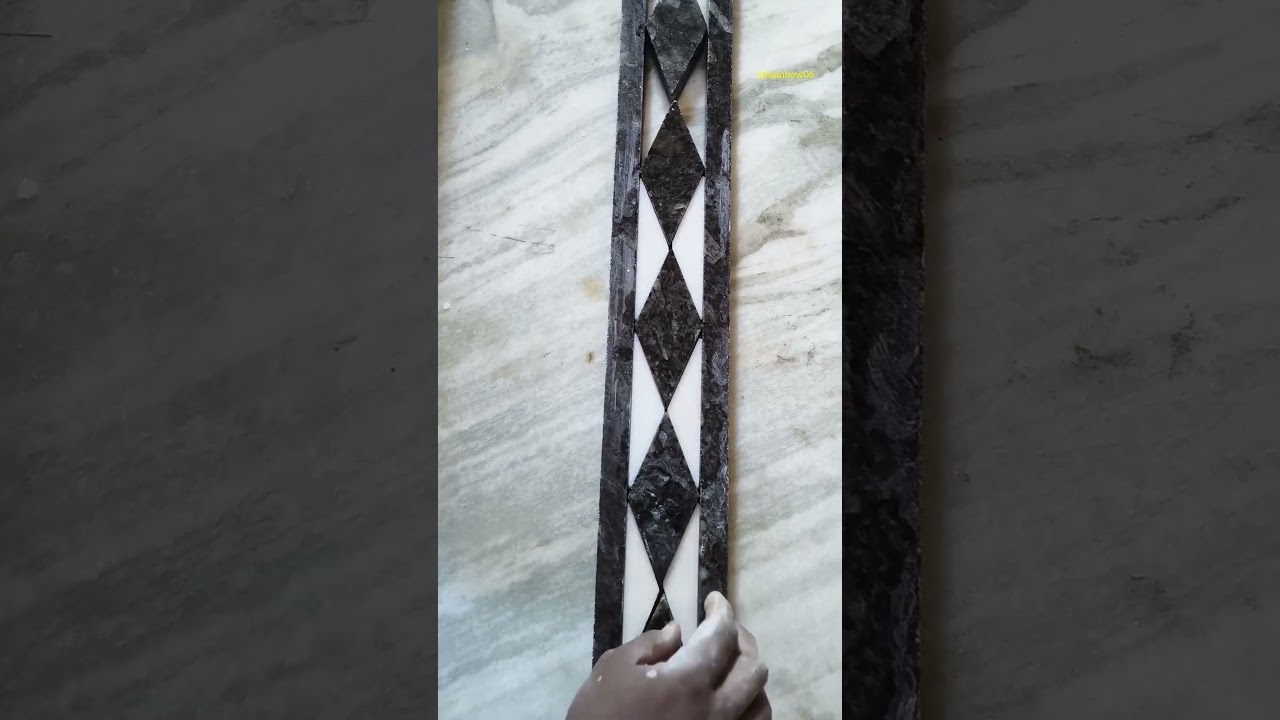 Barfi Border Marble Design || @rainbow06