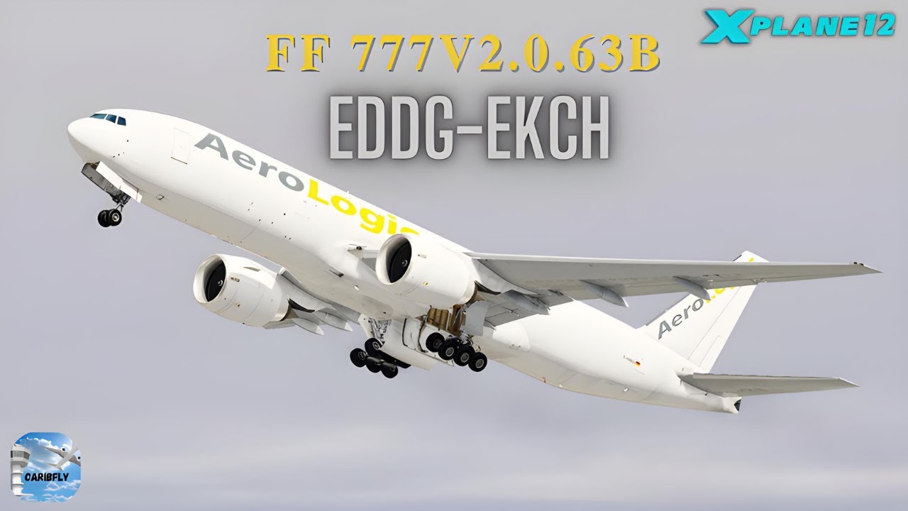 X-plane12 Flight Factor 777v2.0.63  Cargo Ops  (FMO) Munster Osnabruck - (CPH) Copenhagen #AutoOrtho