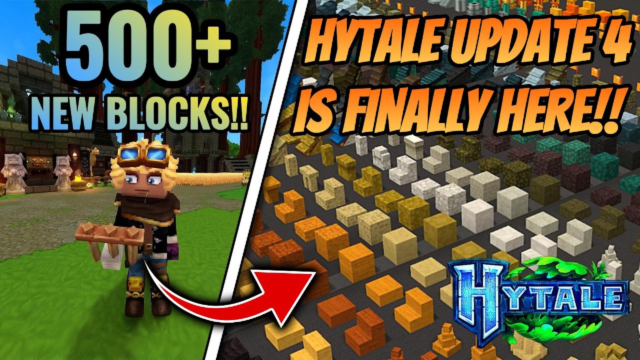 Вот что нового в последнем обновлении Hytale: более 500 новых блоков, масштабные изменения в меха...