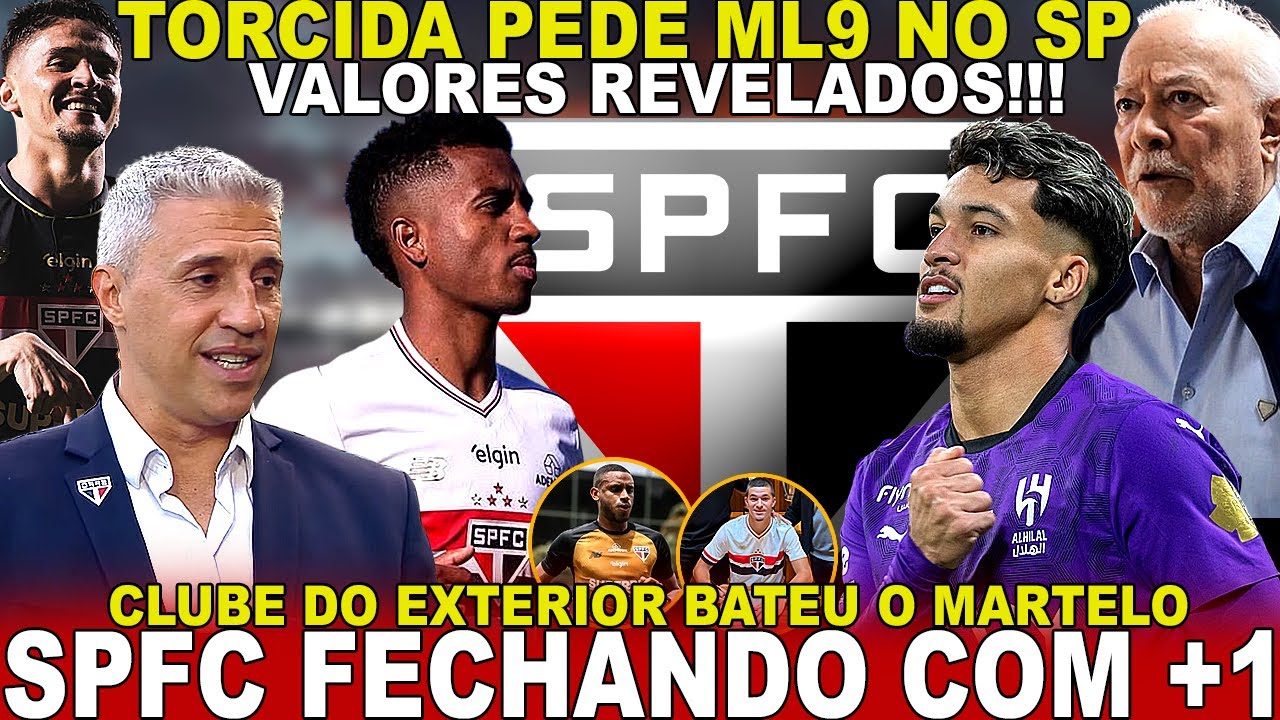 ACABOU DE ACONTECER!!! SPFC ACERTA CONTRATAÇÃO! CRESPO GANHA ATACANTE | MARCOS LEONARDO ATUALIZADO