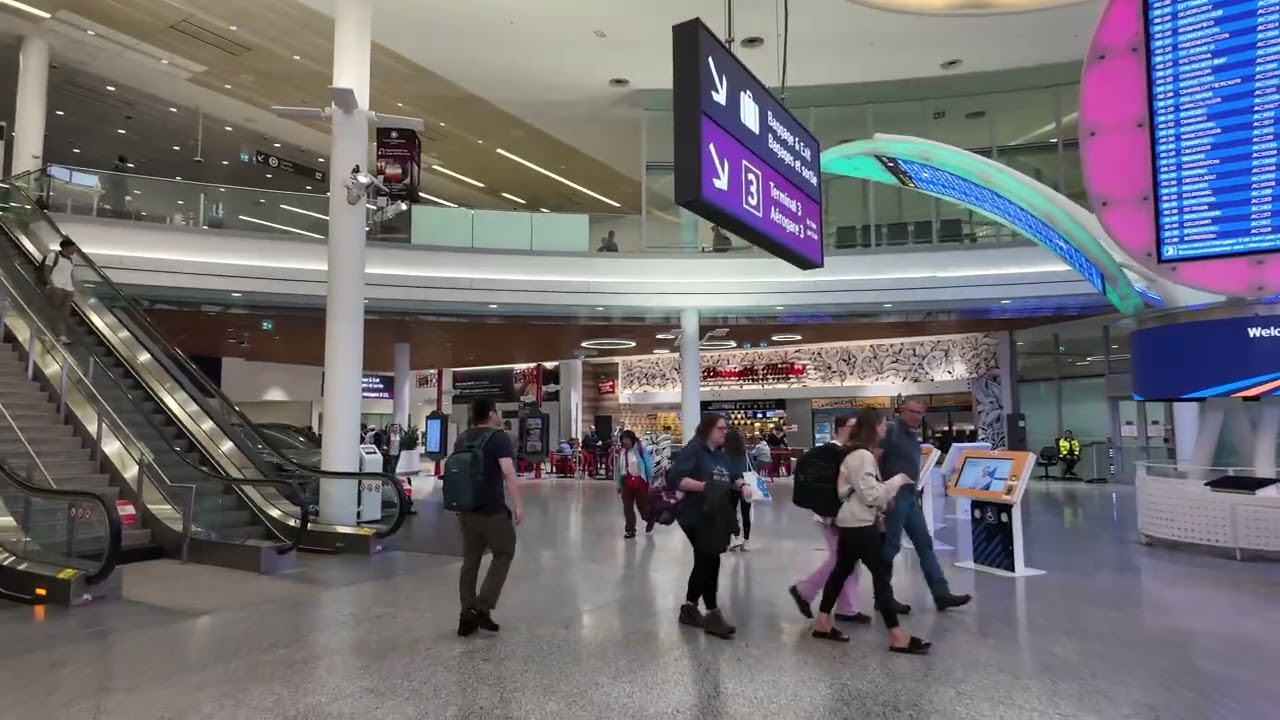 Toronto Pearson Airport (YYZ) Walking Directions - Arrival to Car Rentals, Ground Transportation