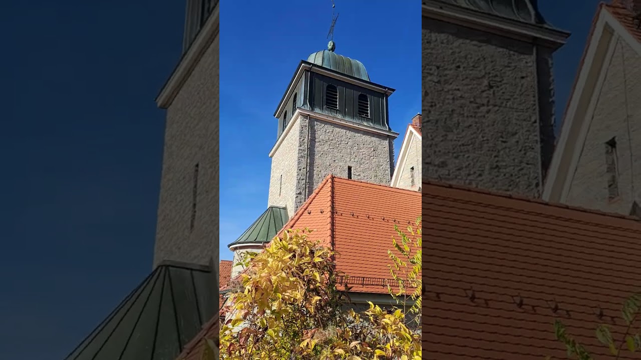 Die glocken der katholischen kirche maria himmelfahrt in zwingenberg  um 12 