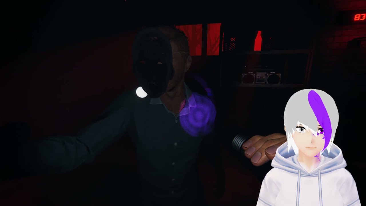 Vtuber gets scared by masked man