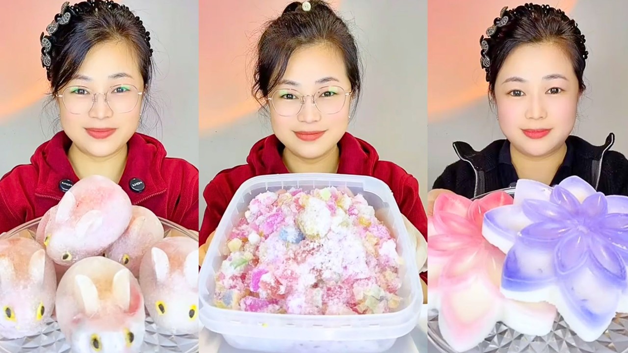 Rabbit Jelly Desserts, Colorful Ice Mix, and Flower Jelly Treats