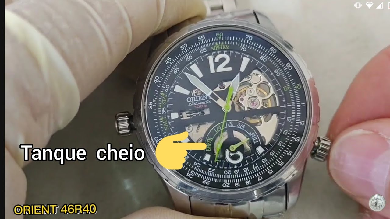 ORIENT AUTOMATICO COM MARCADOR DE COMBUSTÍVEL - MANUAL DO RELOJOEIRO #relogios