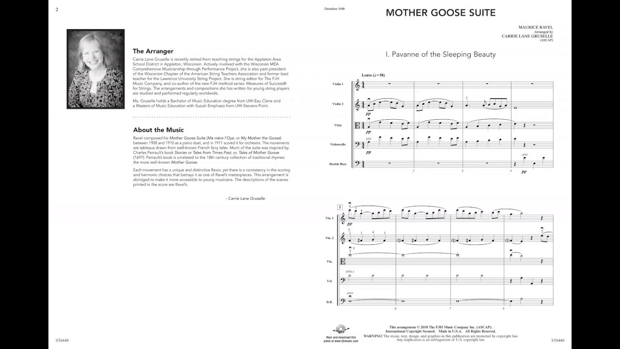 Mother Goose Suite - arr. Carrie Lane Gruselle