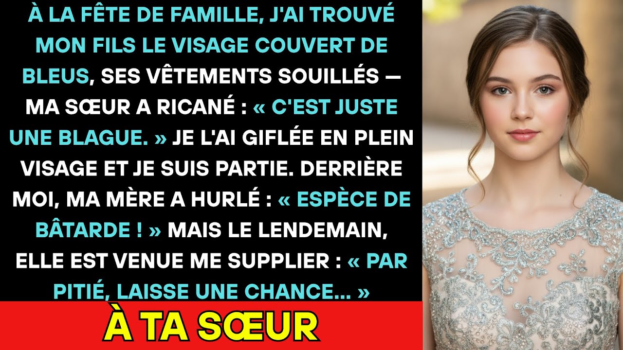 À La Fête De Famille, Le Visage De Mon Fils Était Tuméfié — Ma Sœur A Ricané : « C’est Une Blague »