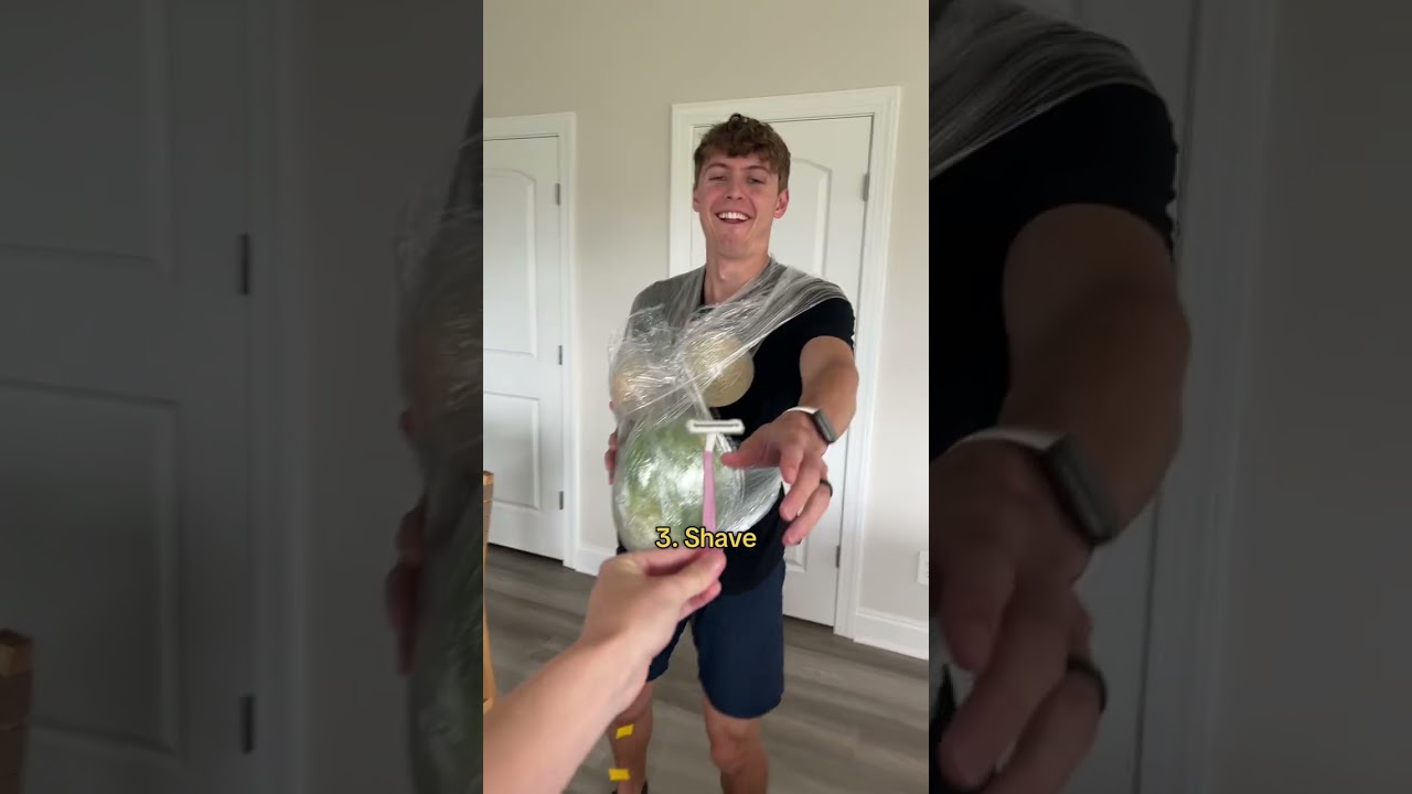 Husband Takes On CRAZY Watermelon Pregnancy Challenge!