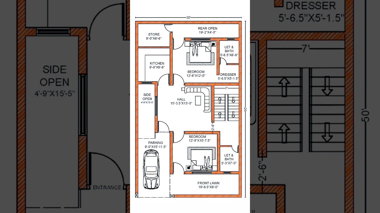 30x50 simple house plan #homedesign #homeplan #housedesign #houseplans #architecture #dreamhome
