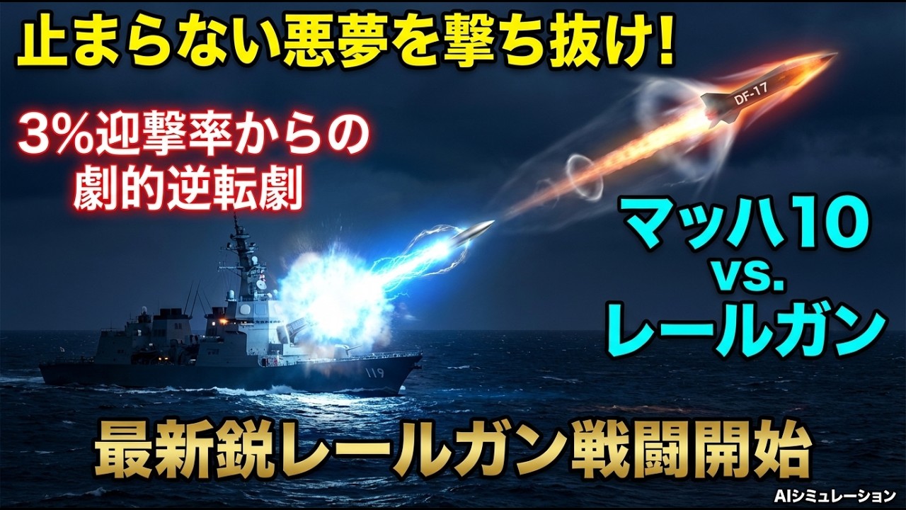 もし日本が未来兵器レールガンを実戦配備したら？中国DF-17を撃墜する衝撃シナリオ