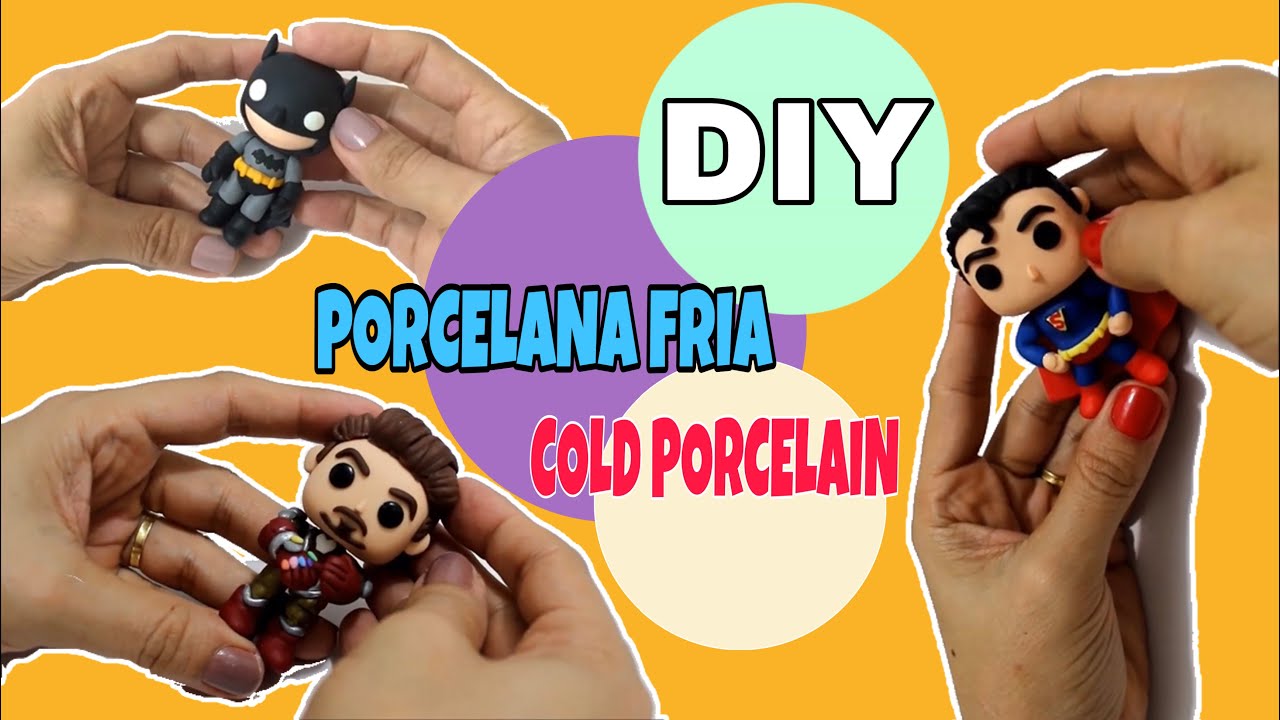 DiY: COMO FAZER I IRON MAN l SUPERMAN l BATMAN l COLD PORCELAIN #luprestes