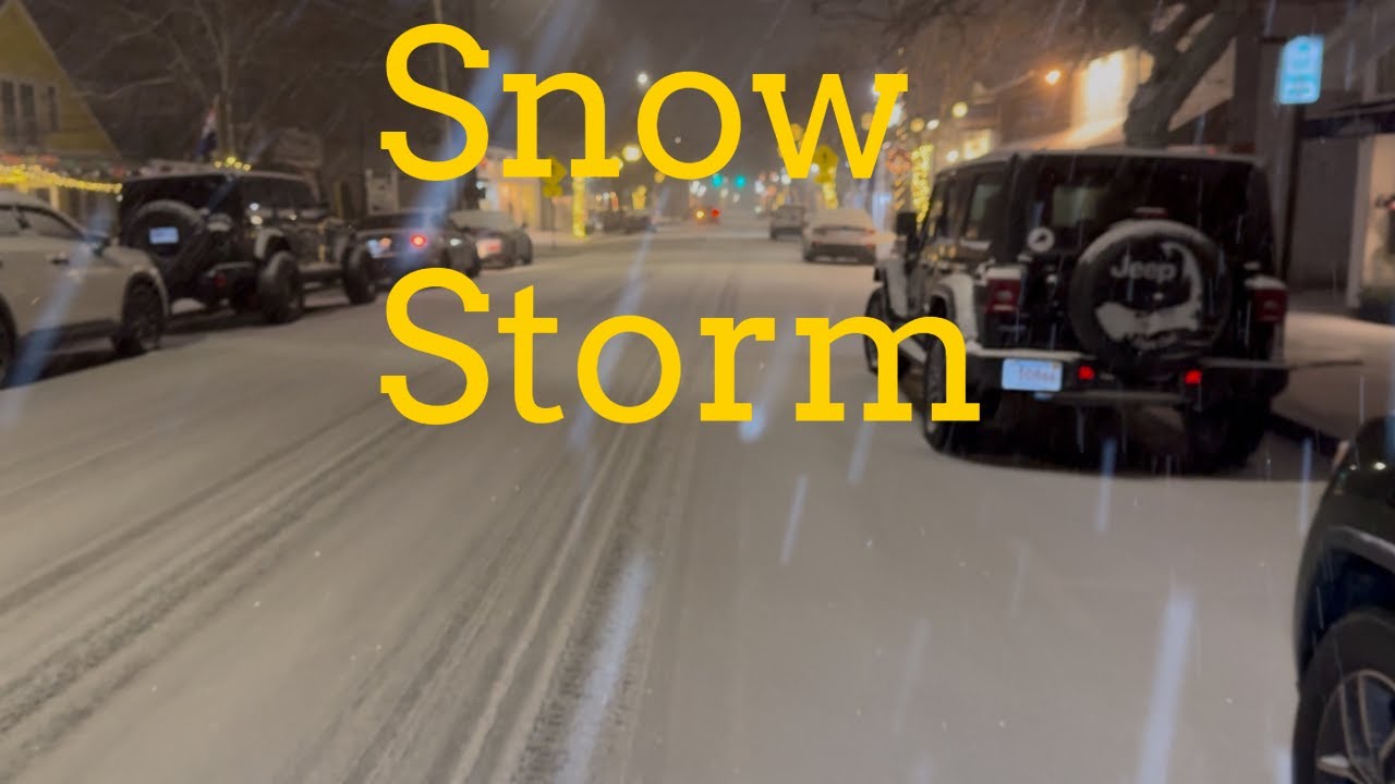 Hyannis Main Street Snow Walk at 1AM | Cape Cod Winter Night Walk | 4K