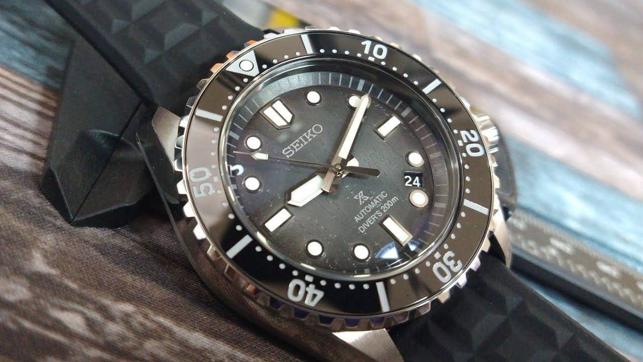 Seiko SLA075 Marine Master Drizzle Black Dial
