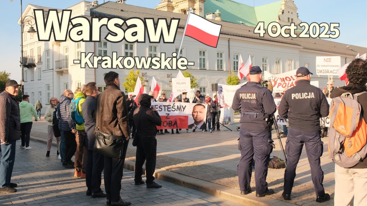 Autumn Walk Warsaw Krakowskie Poland - 4 October 2025 | Walking Tour