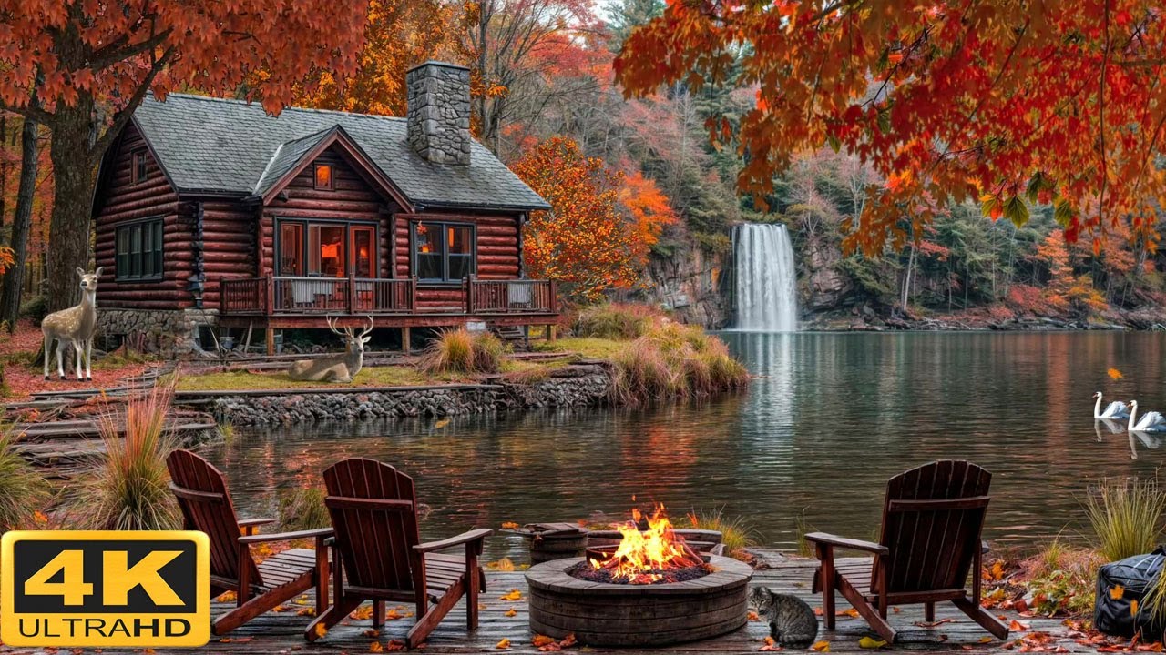 Rustic Autumn Farmhouse Cabin | Pumpkin Harvest, Fresh Apples & Countryside Tractor