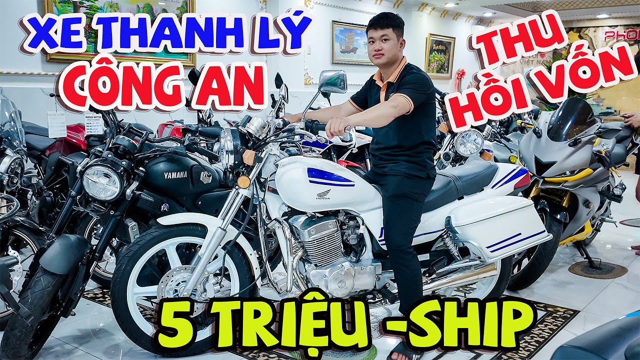 THANH LÝ LÔ XE CÔNG AN JB250 XSR 155 CB150 TFX150 FZ150 GZ150 CBR GSX BANDIT MSX SỐC 5 TRIỆU XE MÁY