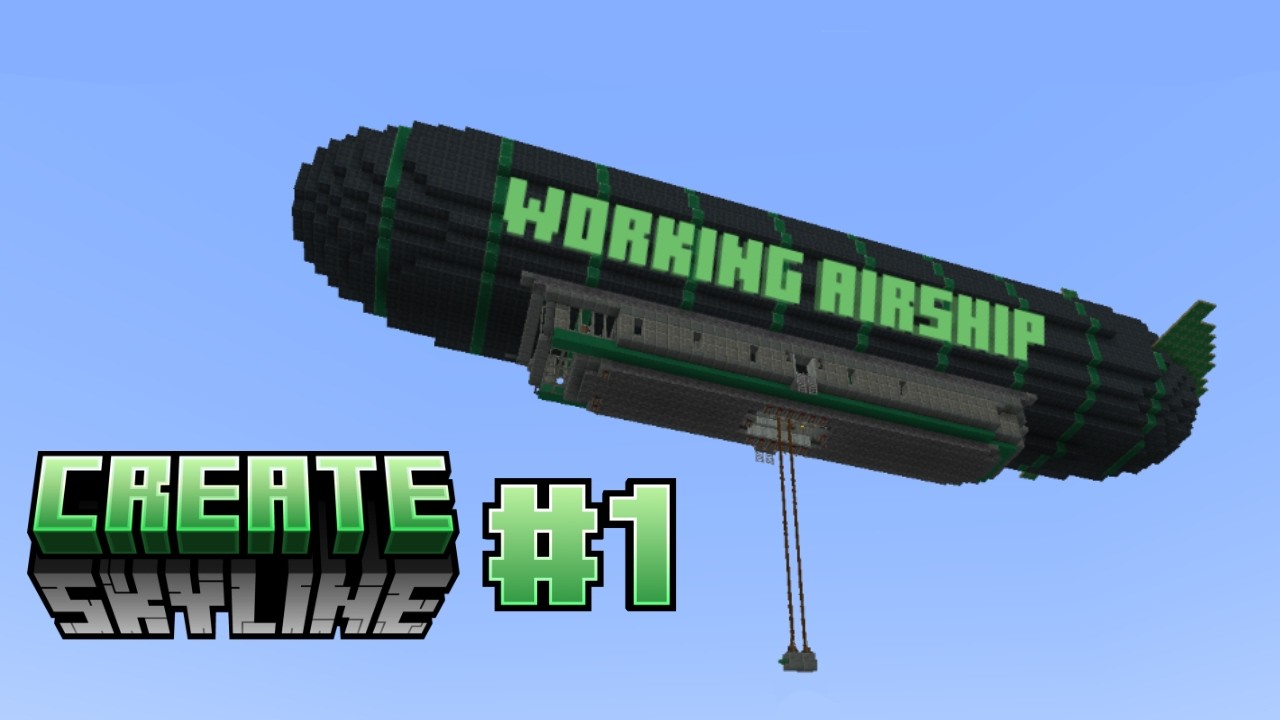 I Built a Working Airship in Minecraft Create Mod!