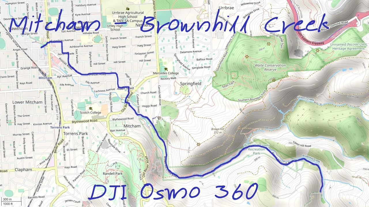 Testing the DJI Osmo 360 - 4K - Mitcham Library to Brownhill Creek and return