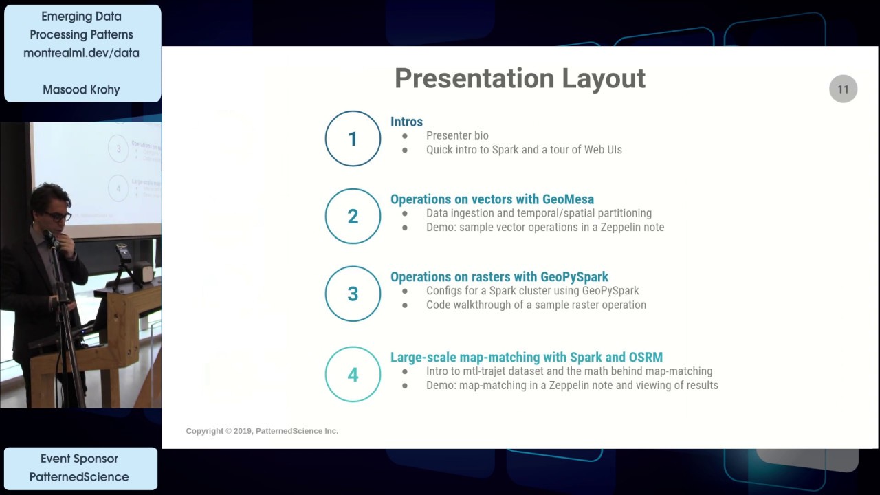 Big Geospatial Data with Open-source Tech (Vectors, Rasters & Map-matching) - Masood Krohy