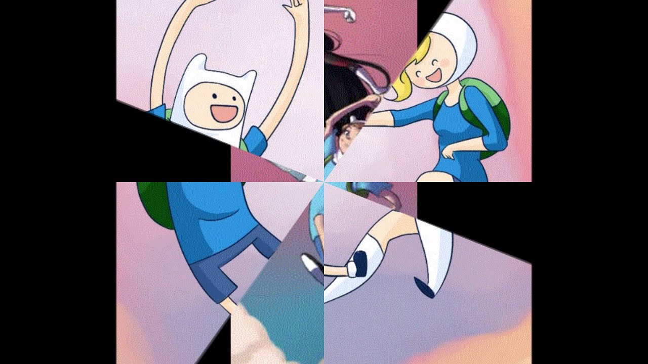 Adventure time, Finn+Marceline+PB+Fionna
