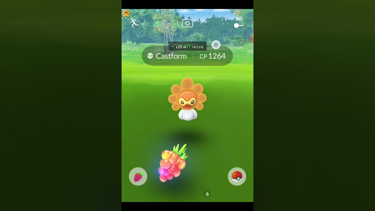 Caught wild high CP and weather boosted Castform