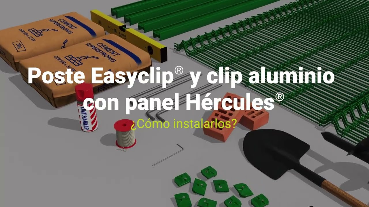 Instalación poste Easyclip® y panel Hércules®