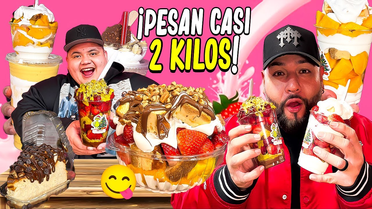 LAS FRESAS CON CREMA MÁS PESADAS DEL BARRIO! 🍓🤯😱 MANGOS, PASTELES Y MÁS