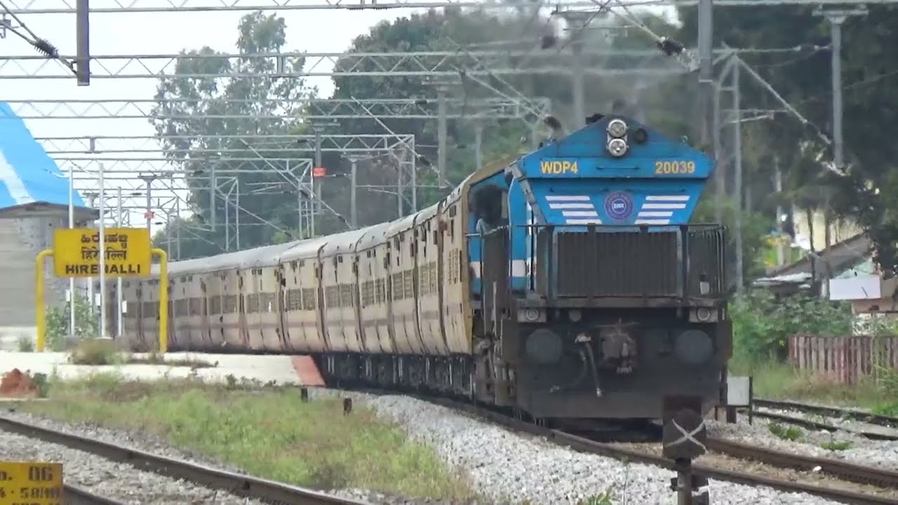 18 in 1 : SUPERFAST DIESEL & ELECTRIC TRAINS on BANGALORE HUBLI LINE | NEW WAP-7 | Indian Railways
