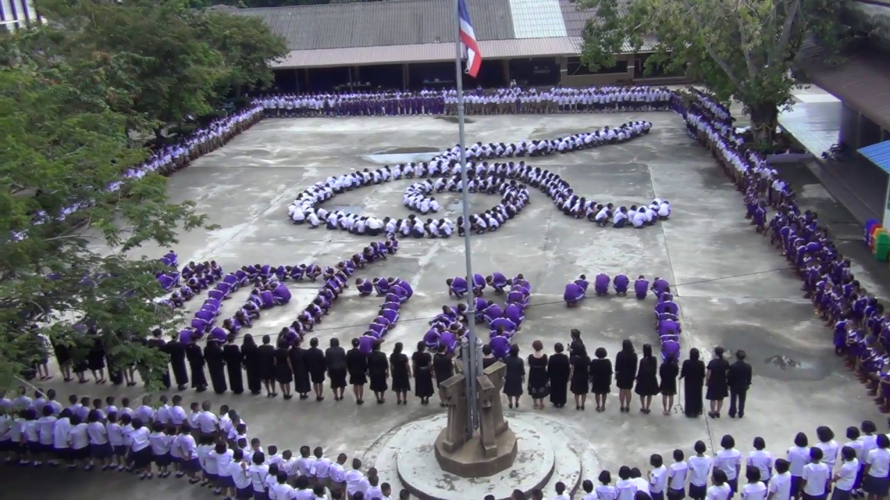 โรงเรียนท่าศาลาแปรอักษรถวายอาลัย
