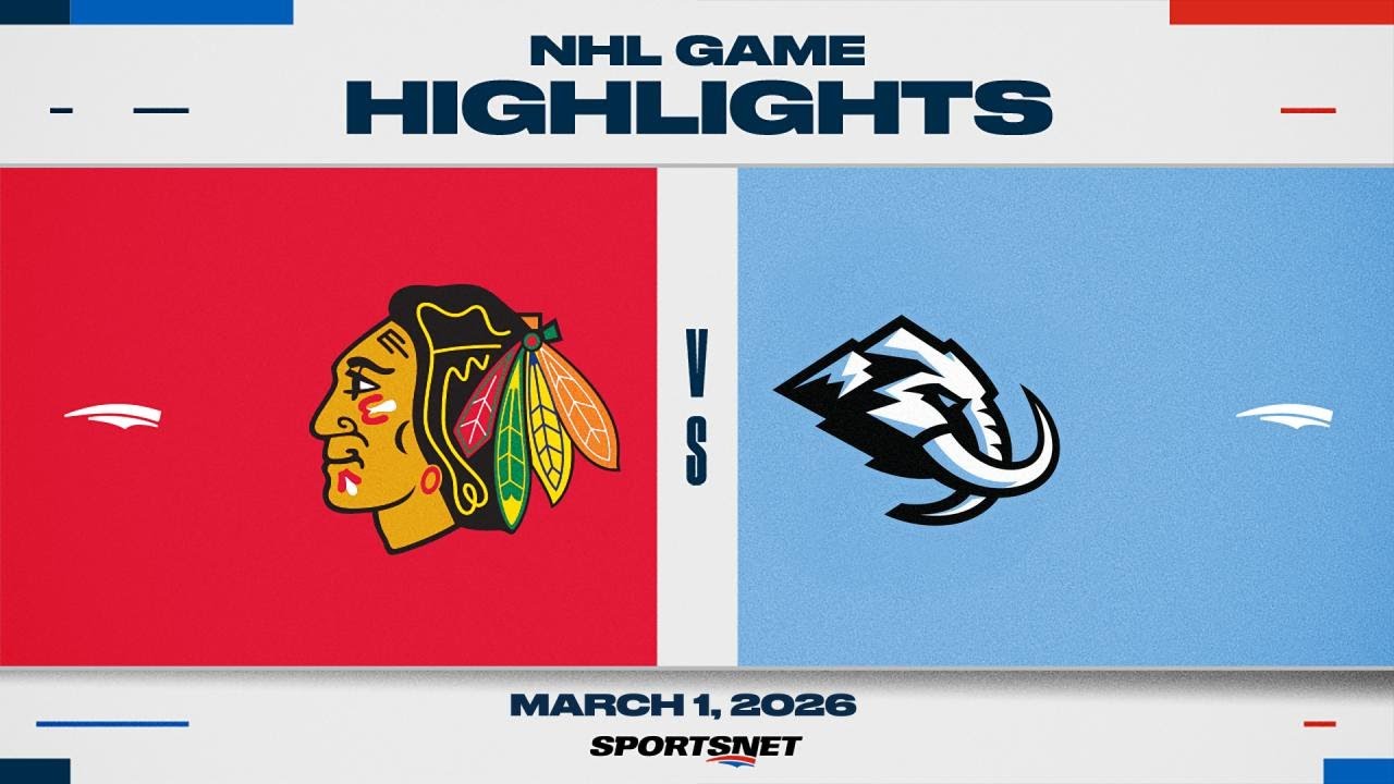 NHL Highlights | Blackhawks vs. Mammoth - March 1, 2026
