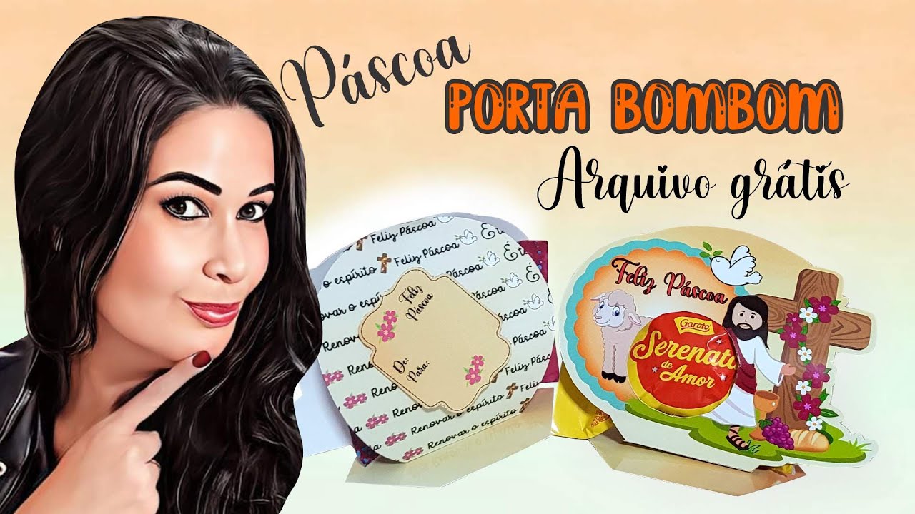Porta bombom - Páscoa cristã | molde grátis #227