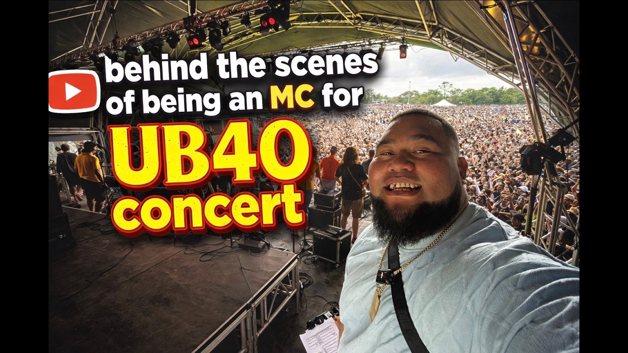 I got to MC for UB40 in Fiji and this is what behind the scenes looks like