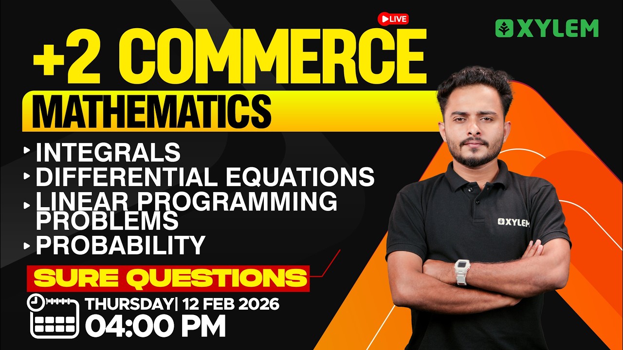 Plus Two Commerce Model Exam - Maths | Sure Questions | Xylem Plus Two Commerce
