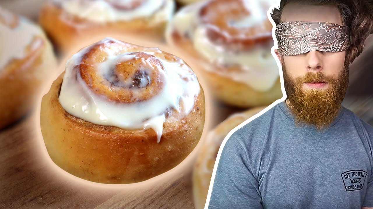 ВЫПЕЧКА БУЛОЧЕК С КОРИЦЕЙ С ЗАВЯЗАННЫМИ ГЛАЗАМИ!