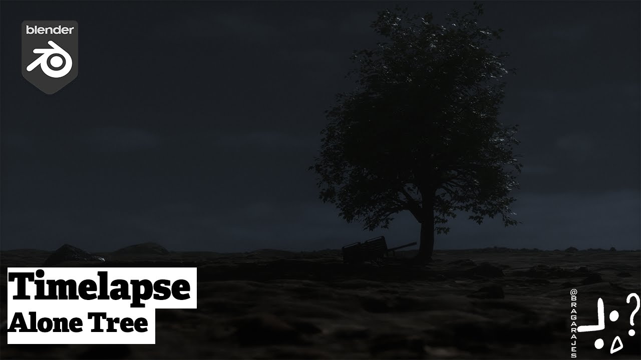 Blender Eevee Timelapse Alone Tree