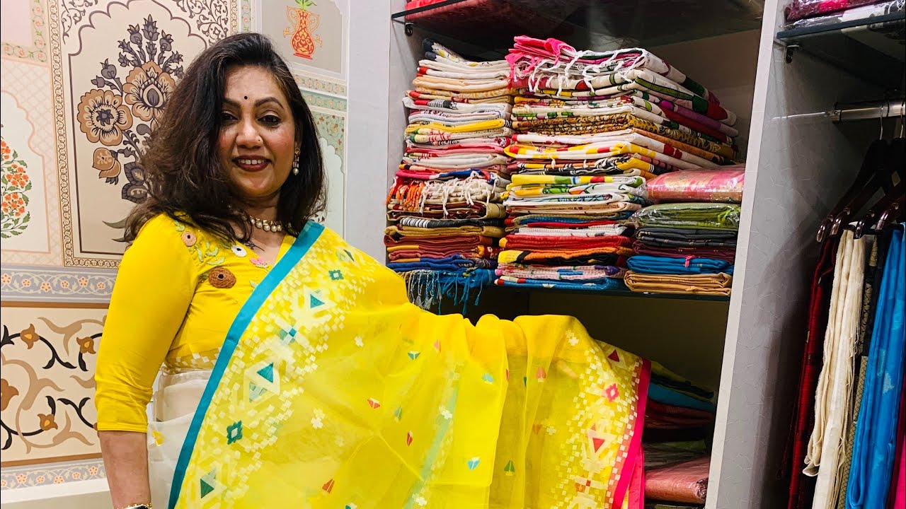 Saaj Boutique Saraswati Puja Special  Sarees  📞 +91 7439754010📩 