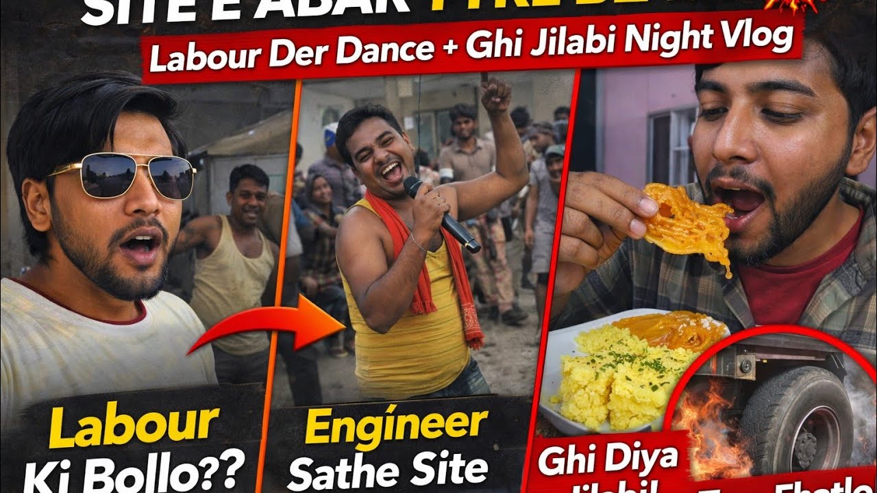 Site e Abar Tyre Blast! 💥 | Labour Der Dance + Ghi Jilabi Night Vlog