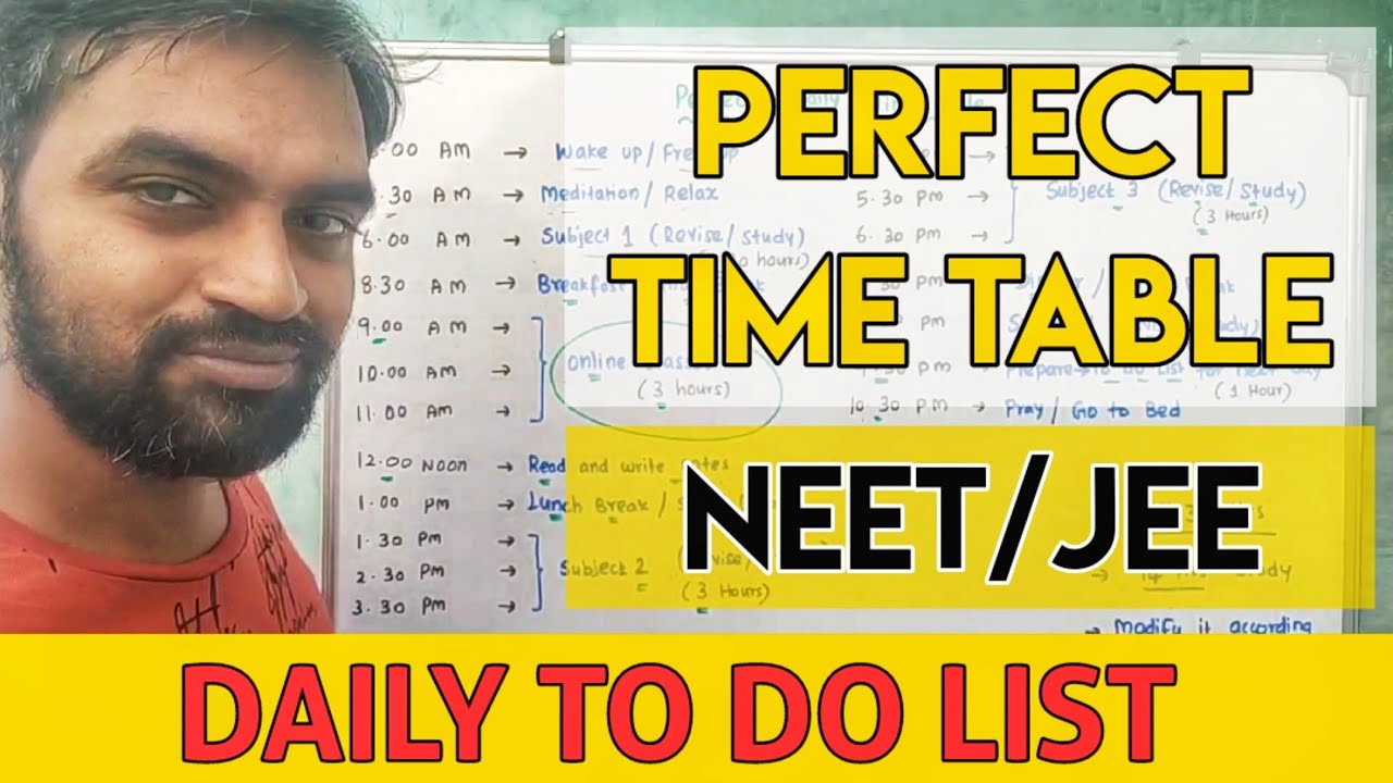 Perfect Daily Time Table | NEET 2021 | JEE 2021 | Study Tips in Tamil | Senthilnathan