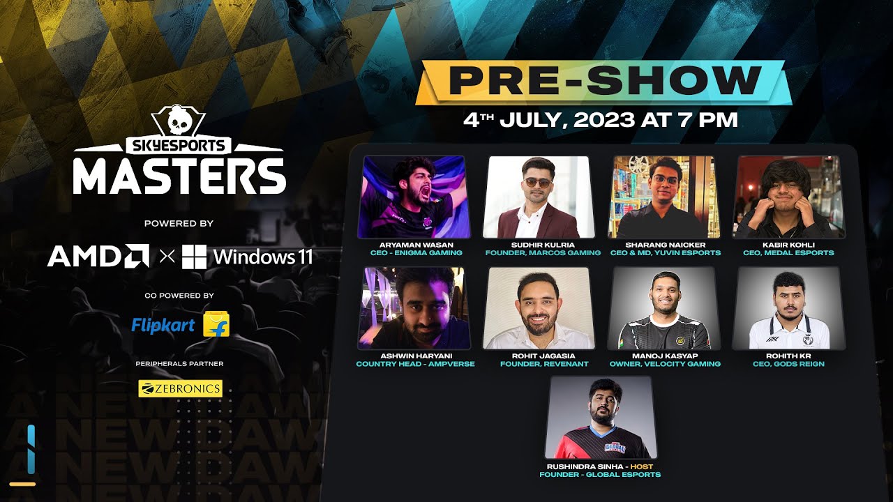 Skyesports Masters 2023 Pre-Show ft. 8 Franchise Team Owners