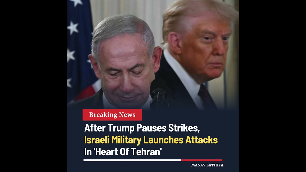 Reports of Israeli Strikes in Tehran After Trump Pauses Action #iran #tehran #airstrikes #peacetalks