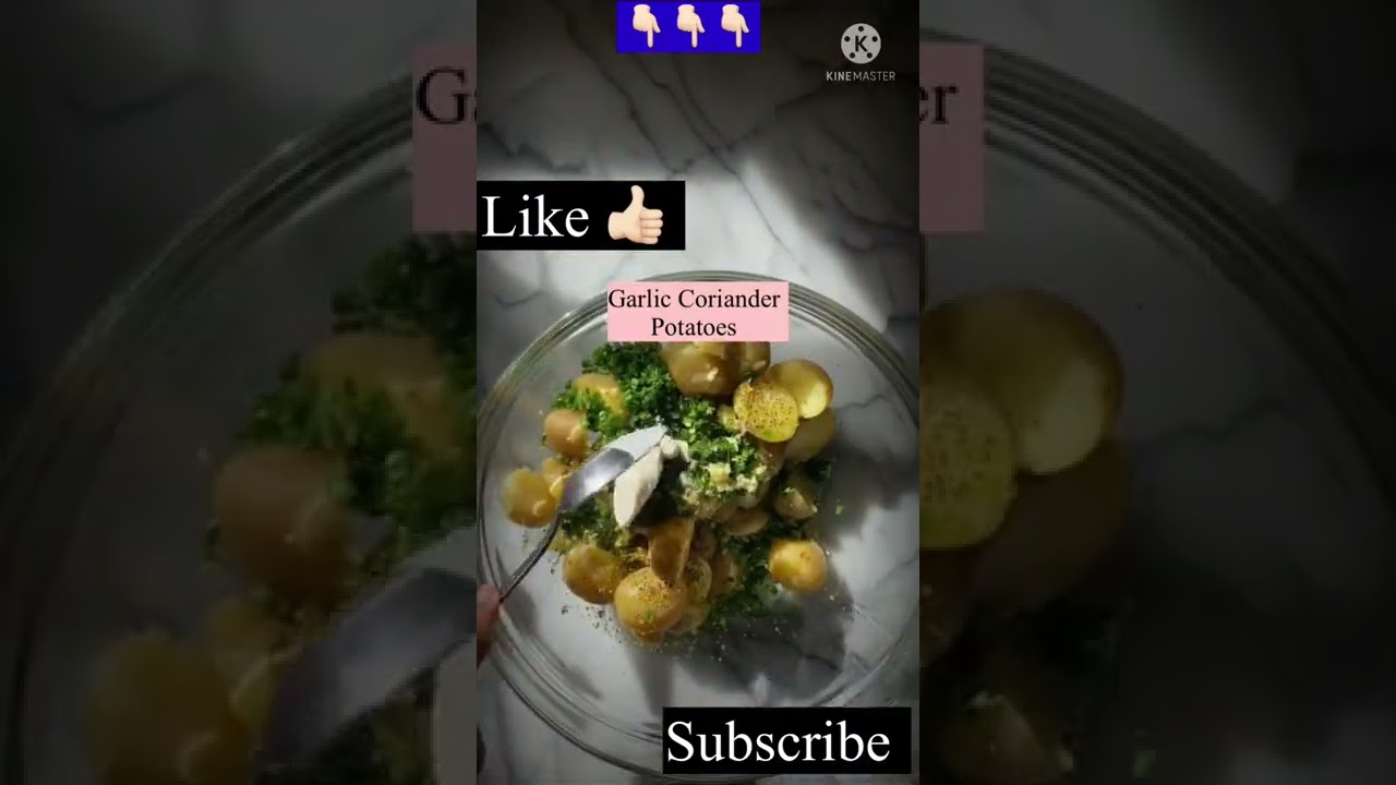 Coriander 🌿 garlic 🧄 potatoes 🥔 #shorts #quickdish