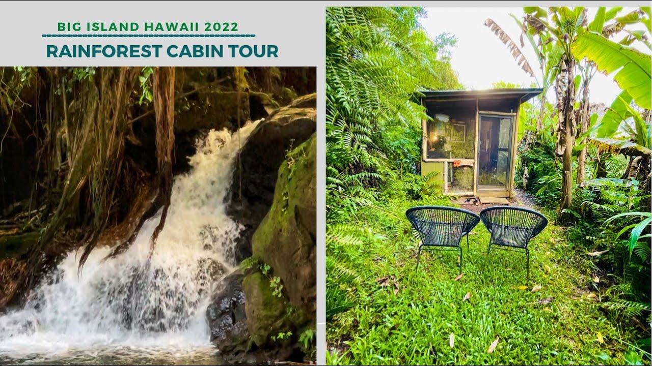 Tiny Rainforest Cabin Airbnb with Private Waterfall | Big Island Hawaii 2022 Vlog