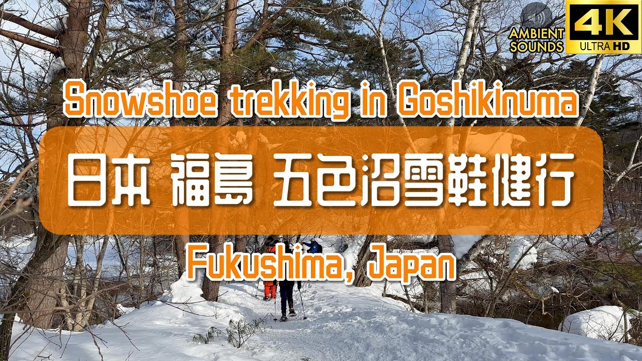 [4K] Take a walk in Japan - Snowshoe Trekking in Goshikinuma｜日本福島五色沼雪鞋健行｜Ambient sounds｜自然環境聲