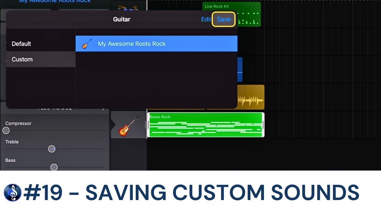 Saving Custom Sounds | Garageband for iPad Educators' Guide [VIDEO 19] | EUAN SMITH MUSIC