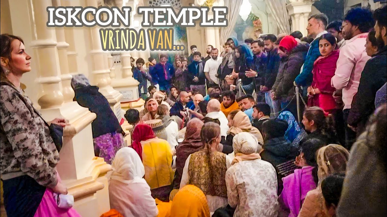 ISKCON TEMPLE VRINDAVAN | KIRTAN AT ISKCON krishna balram temple vrindavan, All history, Aarti live